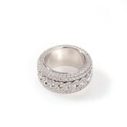 Hip-hop style zircon rotating Cuban ring