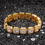 Hip-hop micro-inlaid zircon 12.5mm rock candy bracelet