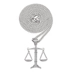 Justice Scale Iced Out CZ Hip Hop Necklace