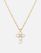 Eternal Light Cross Paperclip Chain Necklace