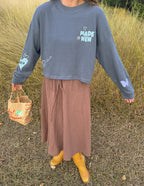 Made New Cropped LS Women's Tee