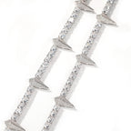 Hip-hop Black Panther zircon tennis chain
