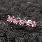Hip-hop single-row heart-shaped zircon rings