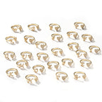 Hip-hop zircon-encrusted 26 English letters ring