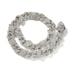 Hip-hop zircon-encrusted sun, star and eye necklace