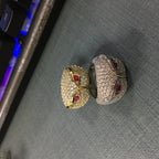 Hip-hop creative owl zircon-encrusted ring