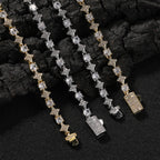 Star zircon tennis chain necklace