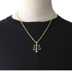 Justice Scale Iced Out CZ Hip Hop Necklace