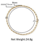 Star zircon tennis chain necklace