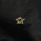Hip-hop niche design hollow five-pointed star braces