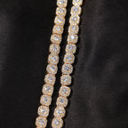 Hip-hop 9mm square rock candy zircon bracelet