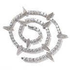 Hip-hop Black Panther zircon tennis chain