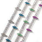 Hip-hop Black Panther zircon tennis chain