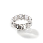Cool and handsome men's hip-hop diamond-encrusted five-piece ring set