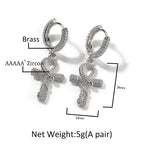 Hip-hop Anhe snake zircon earrings