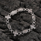 Hip Hop Zirconia Eye Cross Bracelet