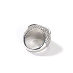 Hip-hop creative owl zircon-encrusted ring
