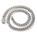 Hip-hop zircon stainless steel zircon necklace