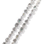 Hip-Hop Diamond-Encrusted 6mm Colored Gemstone Bracelet