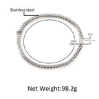 Hip-hop zircon stainless steel zircon necklace