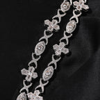 Hip Hop Zirconia Eye Cross Bracelet