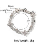 Hip Hop Zirconia Eye Cross Bracelet