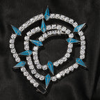 Hip-hop Black Panther zircon tennis chain