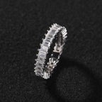 Cool and handsome men's hip-hop diamond-encrusted five-piece ring set