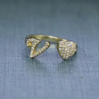 Hip-hop zircon-encrusted 26 English letters ring