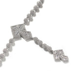 Hip Hop Beaded Zirconia Cross Necklace