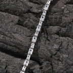 Hip-hop zircon-encrusted emerald color-matching tennis chain
