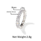 Cool and handsome men's hip-hop diamond-encrusted five-piece ring set