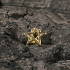 Hip-hop niche design hollow five-pointed star braces