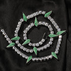 Hip-hop Black Panther zircon tennis chain