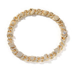Hip-hop zircon-encrusted sun, star and eye necklace