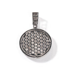 Hip-hop round disc zircon-encrusted praying hands pendant