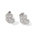 Hip-hop fashion diamond-encrusted cross stud earrings