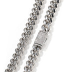 Hip-hop zircon stainless steel zircon necklace