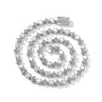 Star zircon tennis chain necklace