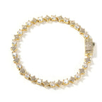Star zircon tennis chain necklace