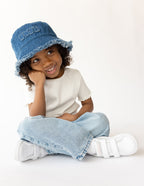 WWJD Denim Kids Bucket Hat