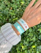 White WWJD Embroidered Bracelet